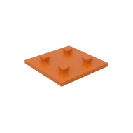 Mounting Plate With Peg 30 X 30 Oranje