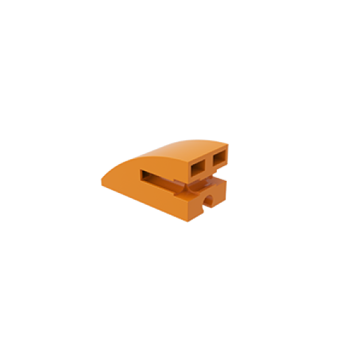 Bauklotz 15x30 rund orange