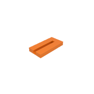 Building plate 15x30x3.75 w groove orang